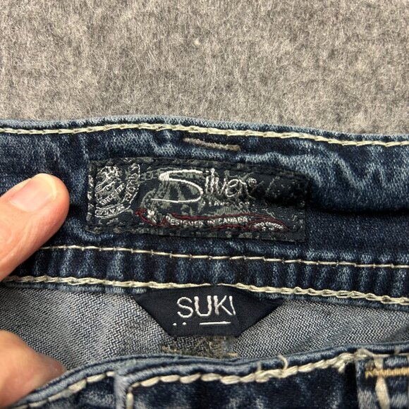 Silver Jeans Suki Mid Capri Women's Size 30 Medium Wash Denim - Picture 4 of 13